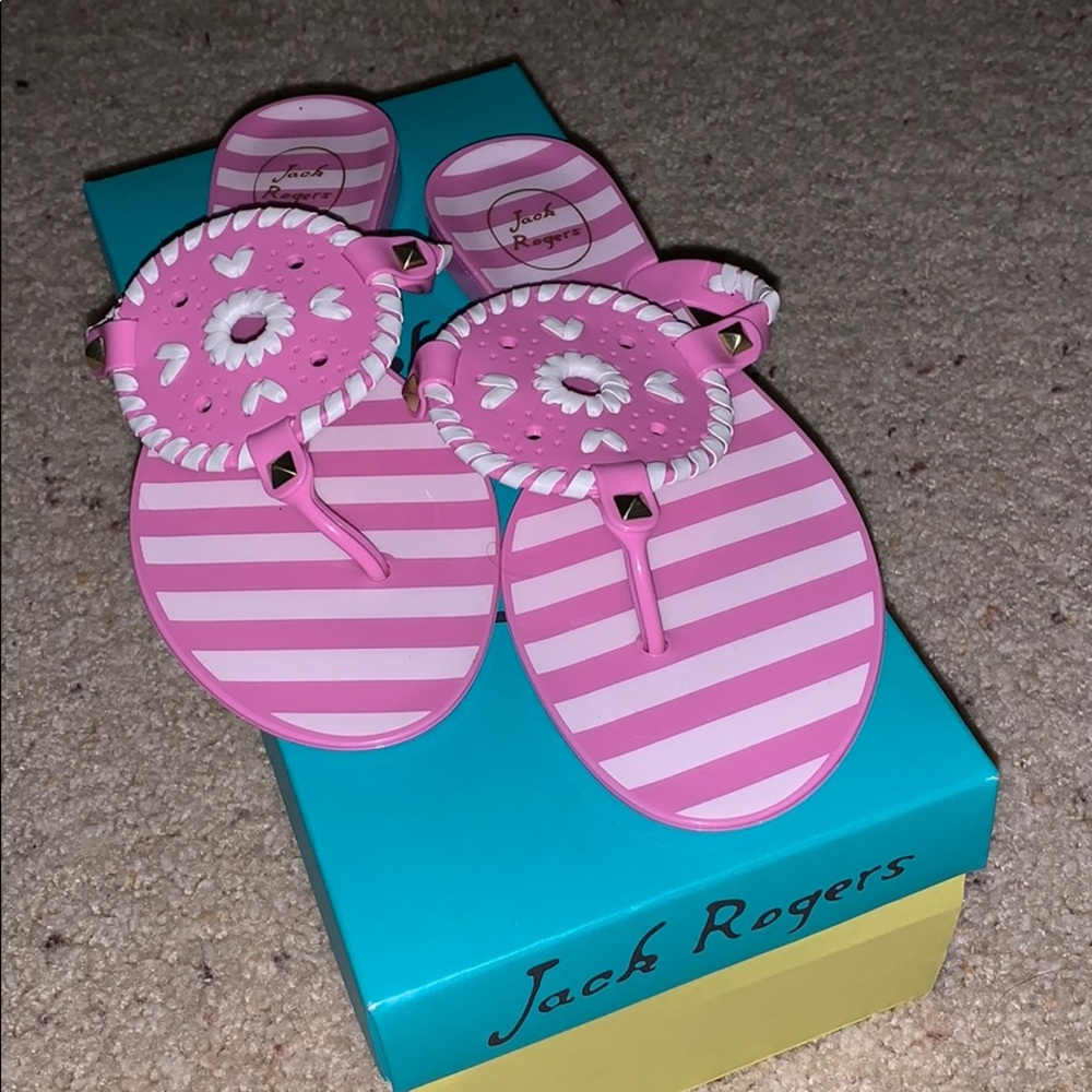 Striped Georgica Jelly Sandals